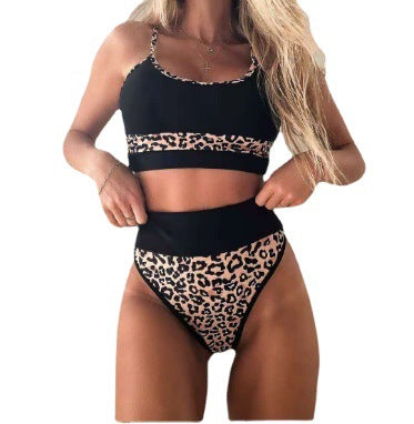 Dame Sporty bikini-sæt med moderigtigt dyremønster og justerbare stropper Stilla