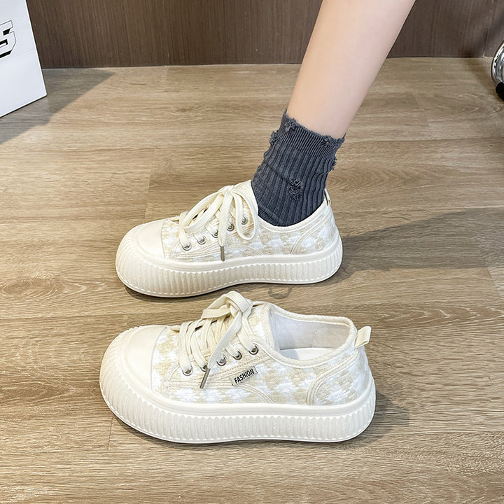 Dame Mode Plateau-Sneakers i klassisk ternet mønster Stilla