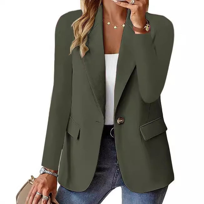 Dame moderne blazer med figursyet snit og praktiske lommer Stilla