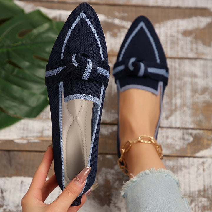 Dame elegante slippers med moderne knude-detaljer Stilla