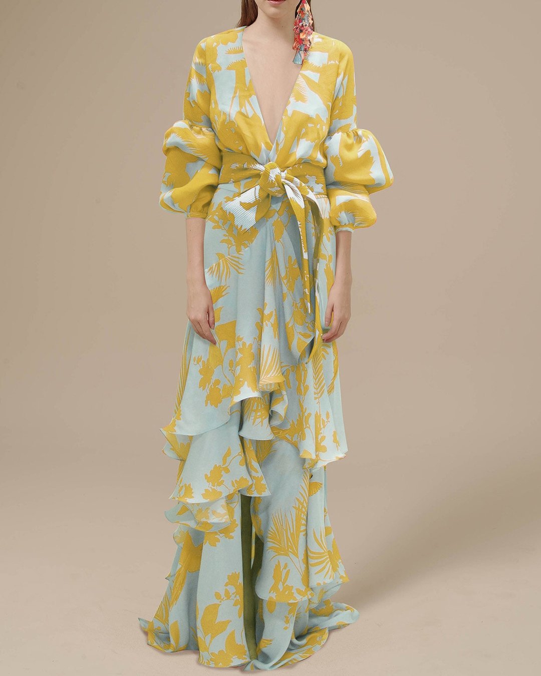 Stilla | Festkjole I Trykt Chiffon