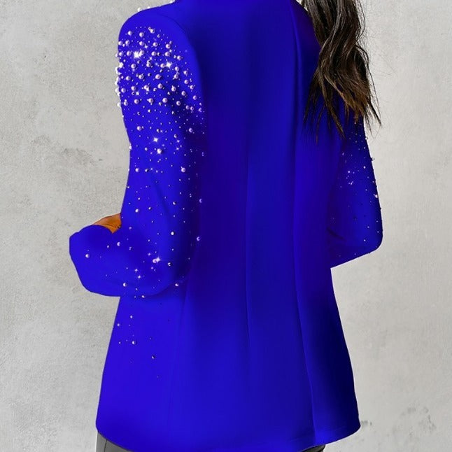 Dame elegant couture-jakke med glitrende applikationer Stilla