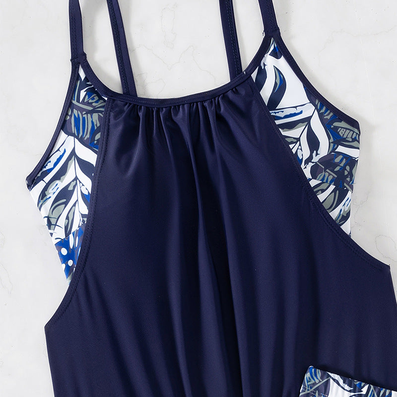 Dame Tankini sæt med blomster mønster og behagelige shorts Skovae