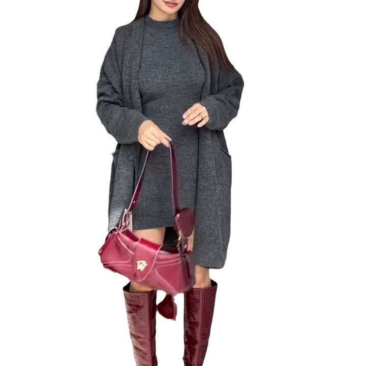 Kvinders strikfrakke med en moderne oversized pasform og praktiske lommer Stilla