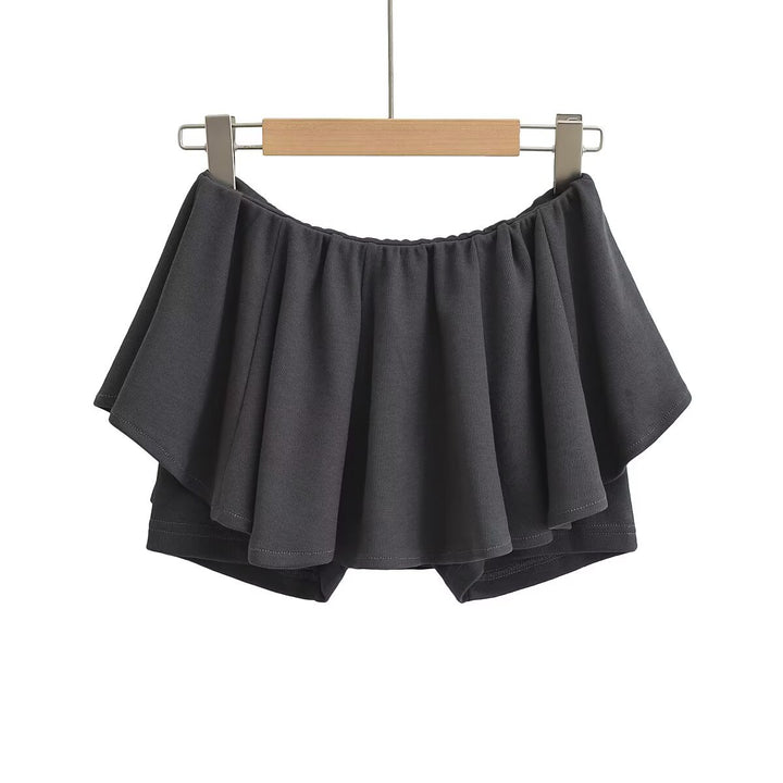 Dame trendy Flattershorts med voluminoøs kant Stilla