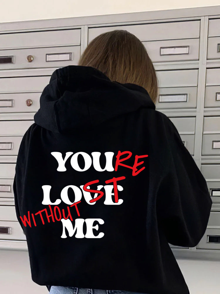 Kvinder Oversized Hoodie med Inspirerende Print Skovae