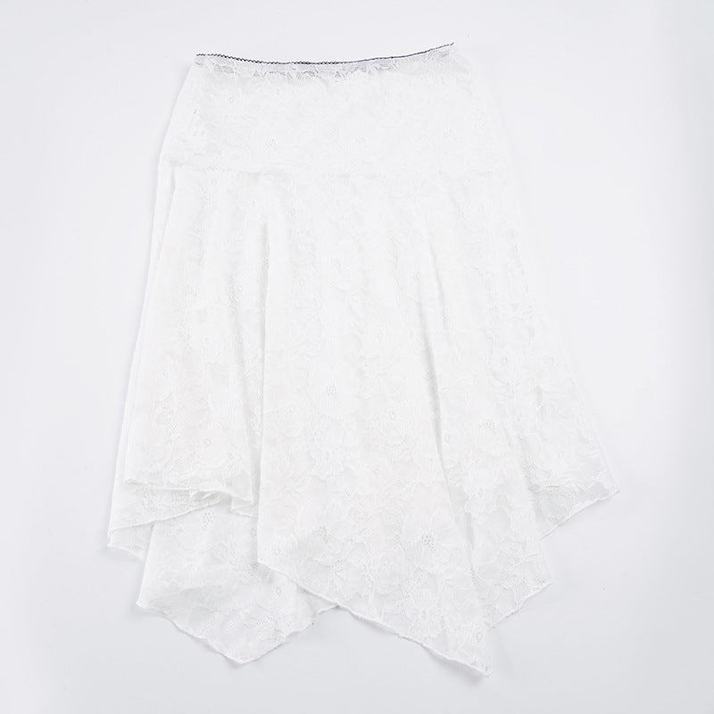 Dame elegant spidsrock med asymmetrisk snit Skovae