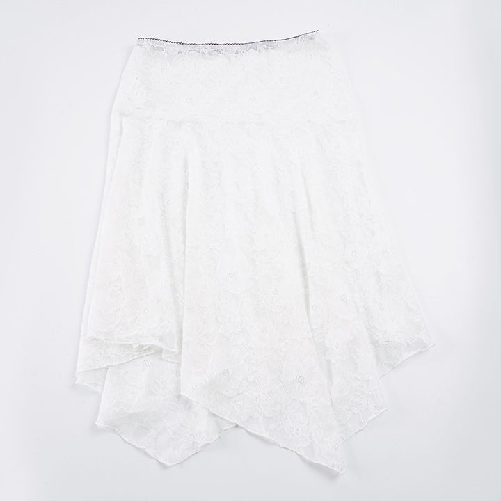 Dame elegant spidsrock med asymmetrisk snit Skovae