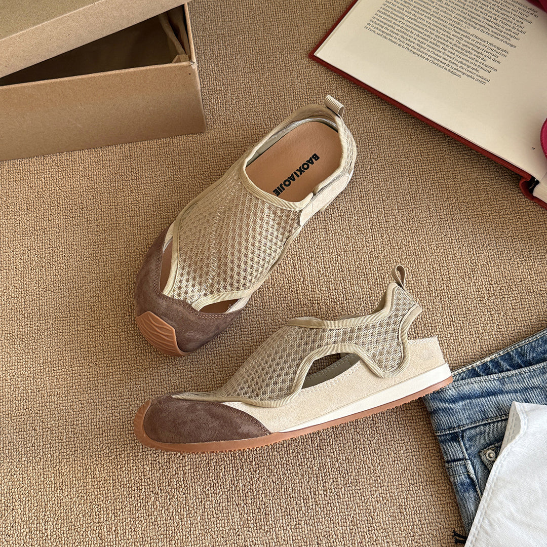 Femme åndbare Slip-On-Mesh-sneakers med støttende sål Stilla
