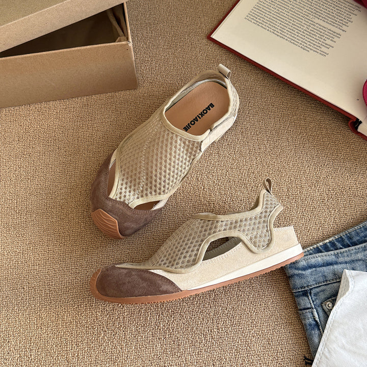 Femme åndbare Slip-On-Mesh-sneakers med støttende sål Stilla