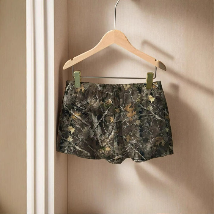 Dame camouflage fritidsbukser med elastisk talje og snøre Stilla