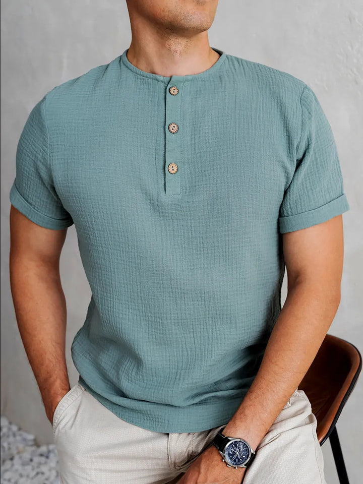 Herrer kortærmet Button-Down skjorte Stilla