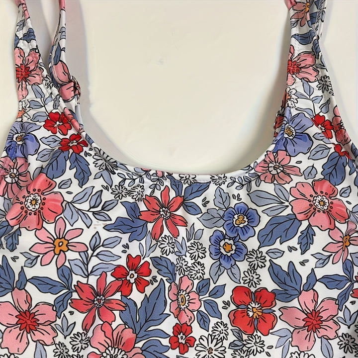 Dame Floral Design Badetøj med Sarong Skovae