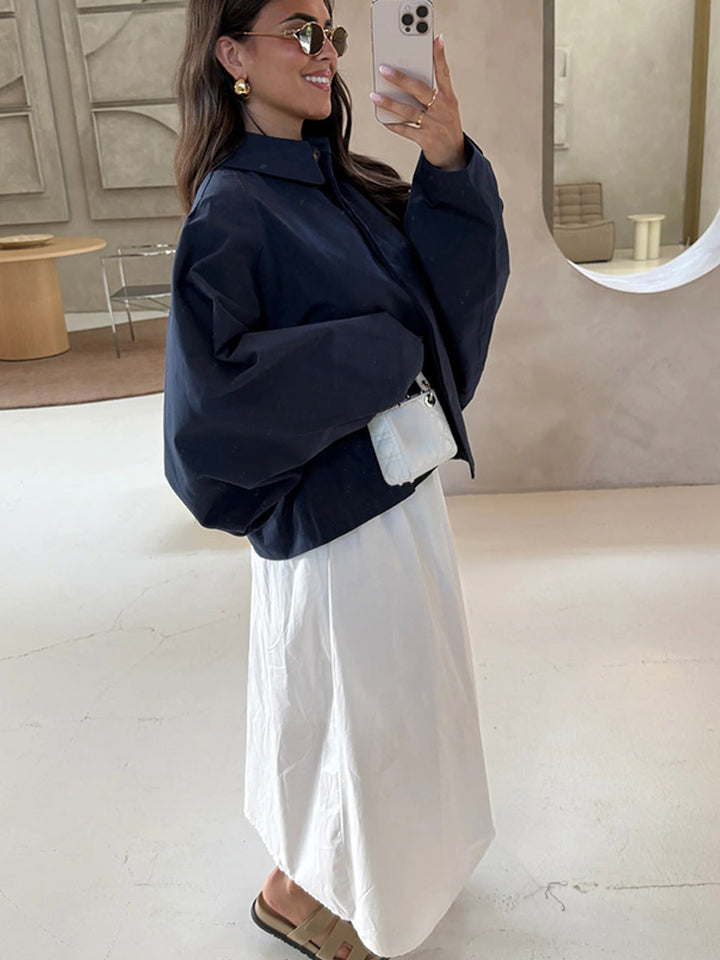 Dame Oversized Bluse med dekorative Puffærmer Stilla