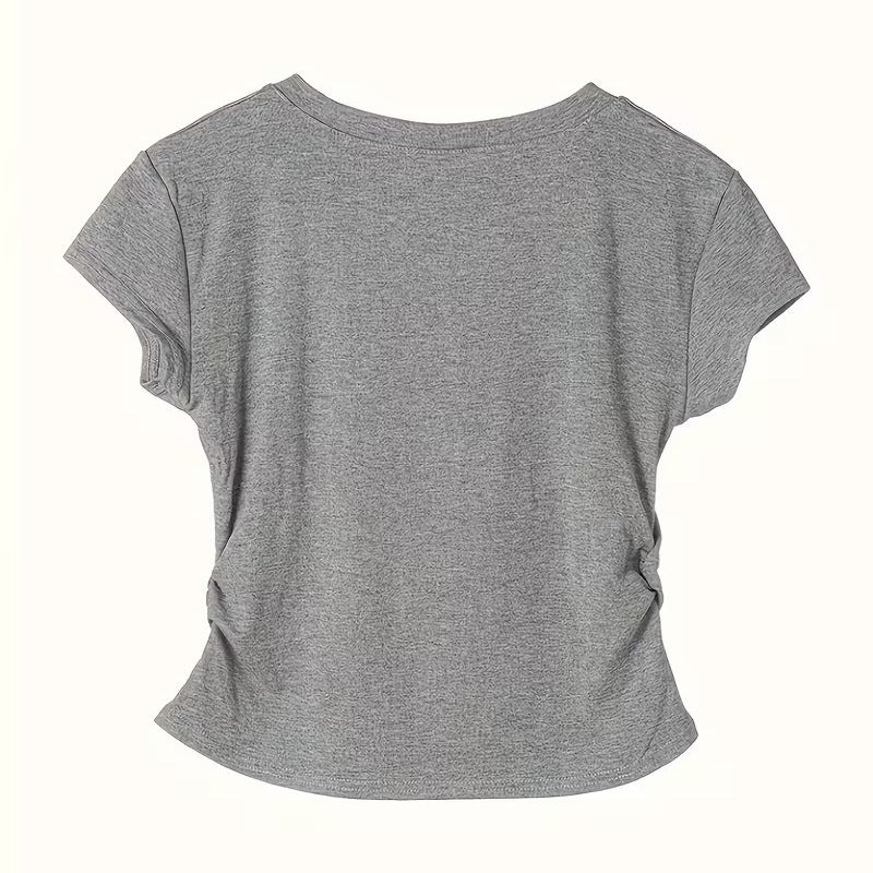 Dame T-shirt med kreativ kattemotiv og afslappet snit Skovae