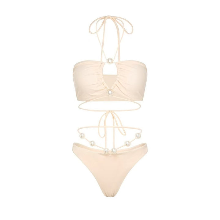 Dame bikini-sæt med forførende knudedesign og elegante perleaccentuer Stilla