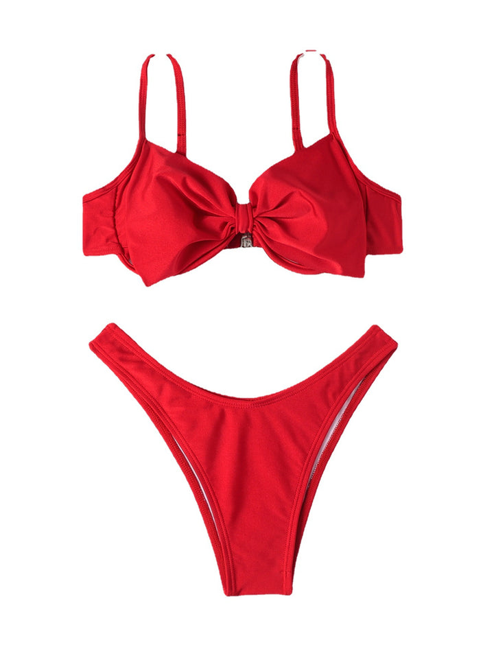 Dame bikini sæt med behagelige stropper og legende sløjfedetail Stilla