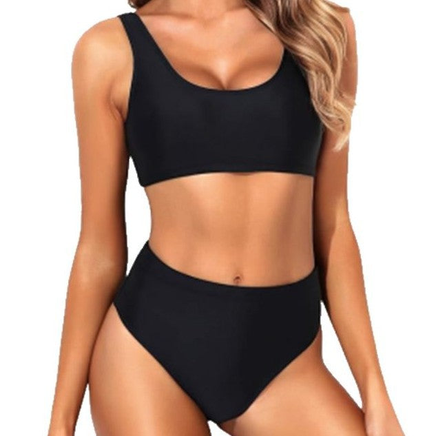Dame bikini sæt med høj skæring og sportsligt design Stilla
