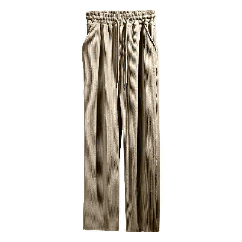 Dame Bred Plissé-Bukser lavet af åndbart materiale med elastisk linning Stilla