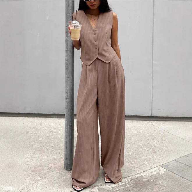 Dame afslappet jumpsuit med elegant blazer Skovae