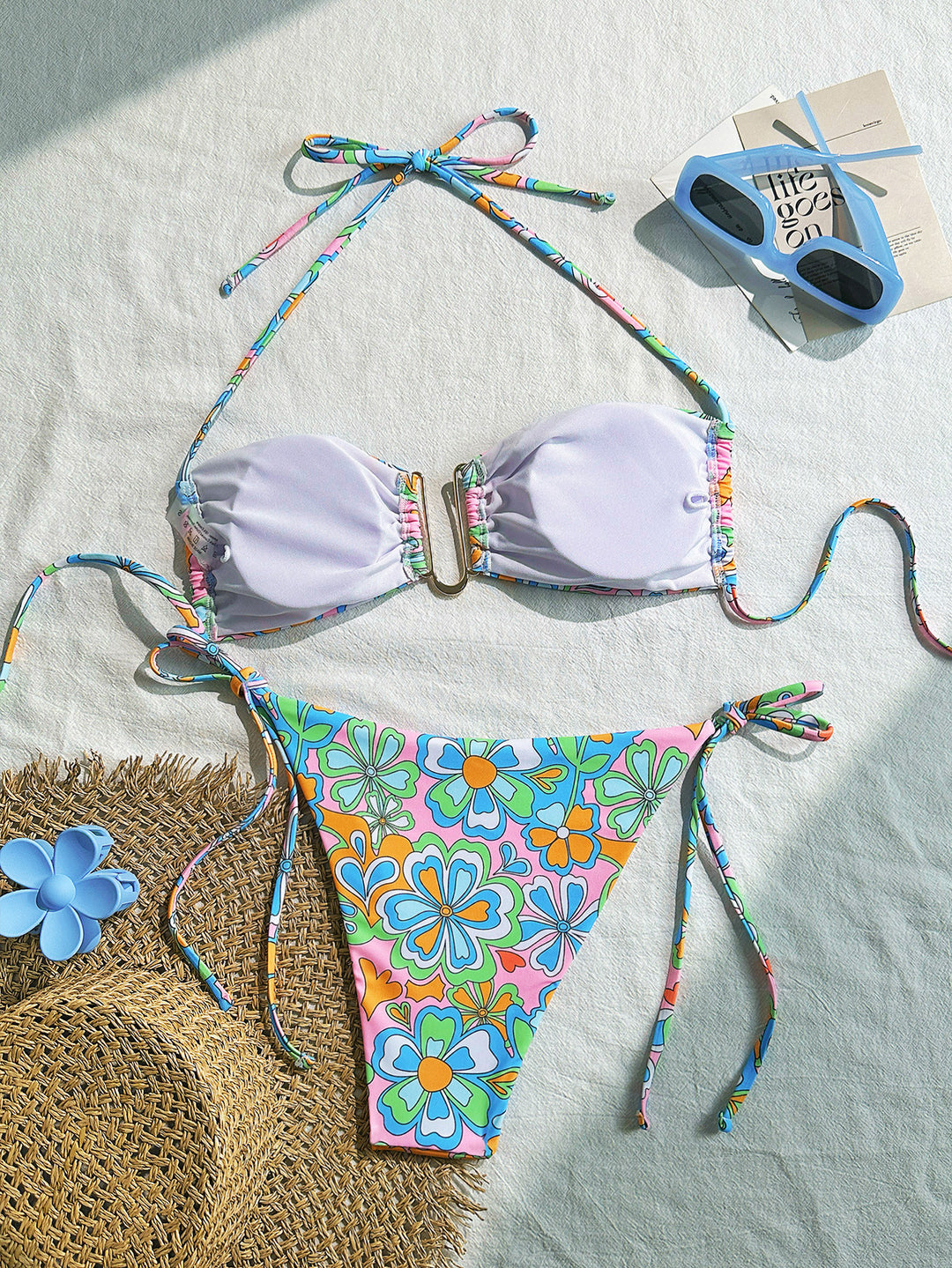 Femme Floral Bandeau Bikini Set Stilla