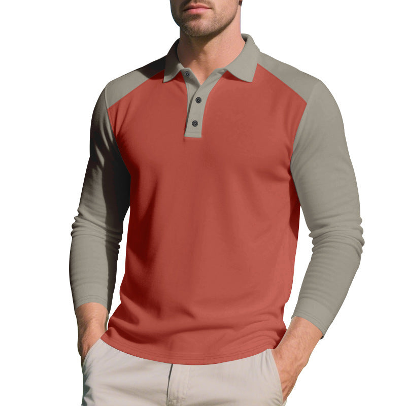 Herrer langærmet polo shirt med sportligt raglan-design og komfortabel pasform Stilla