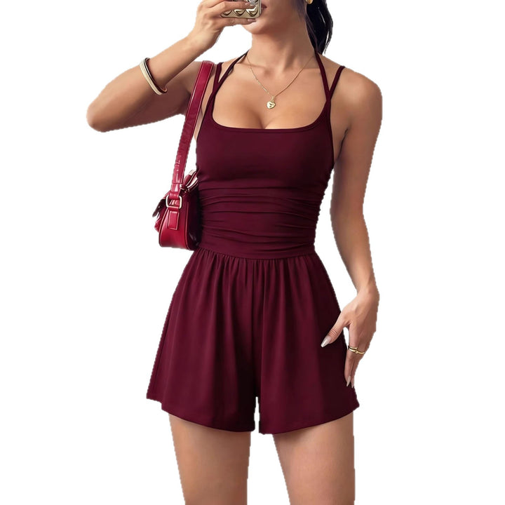 Dame Sommerlig Jumpsuit med justerbare stropper og flydende snit Skovae