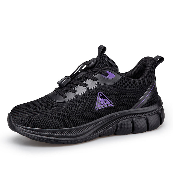Dame nan lettere åndbar strik-gå-sneaker med hurtigtabelukning og ergonomisk EVA-dæmpning Skovae