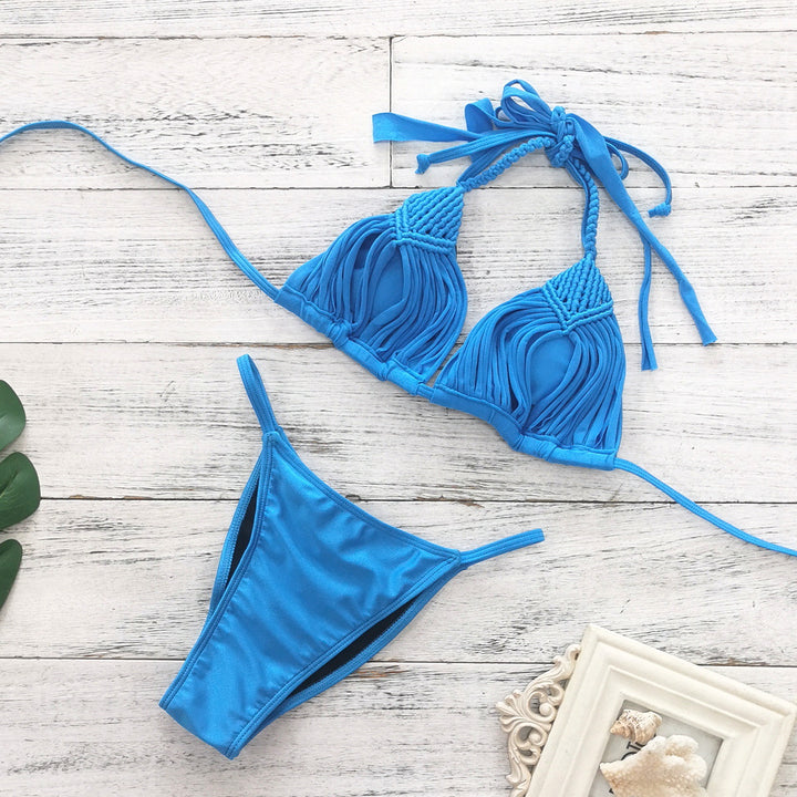 Dame Bikini-sæt med spændende fransede og justerbare stropper Stilla