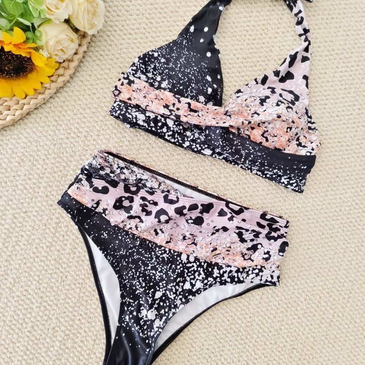 Damer Bikini-sæt med trendy dyretryk og moderigtigt sløjfe-detalje Skovae