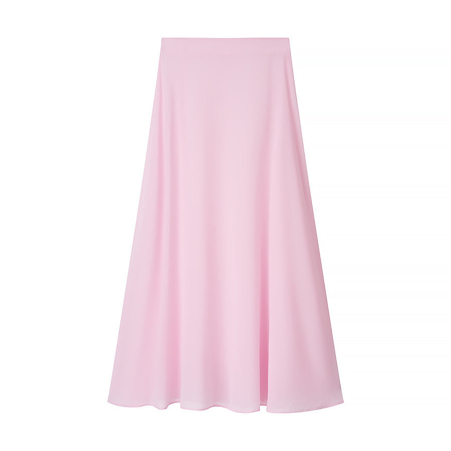 Kvinders elegante midi nederdel lavet af flydende stof Stilla