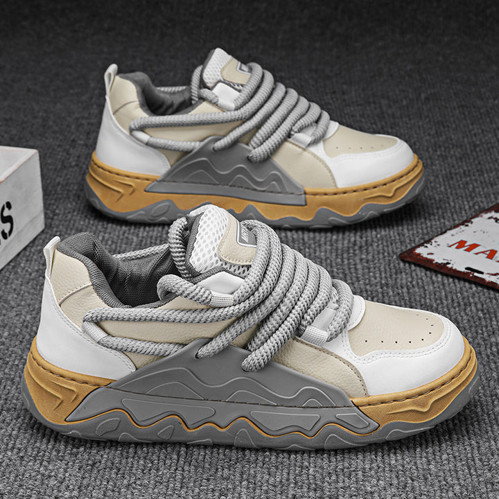 Femme Dual-Tone Chunky Sneakers med Texturerede Sål Stilla