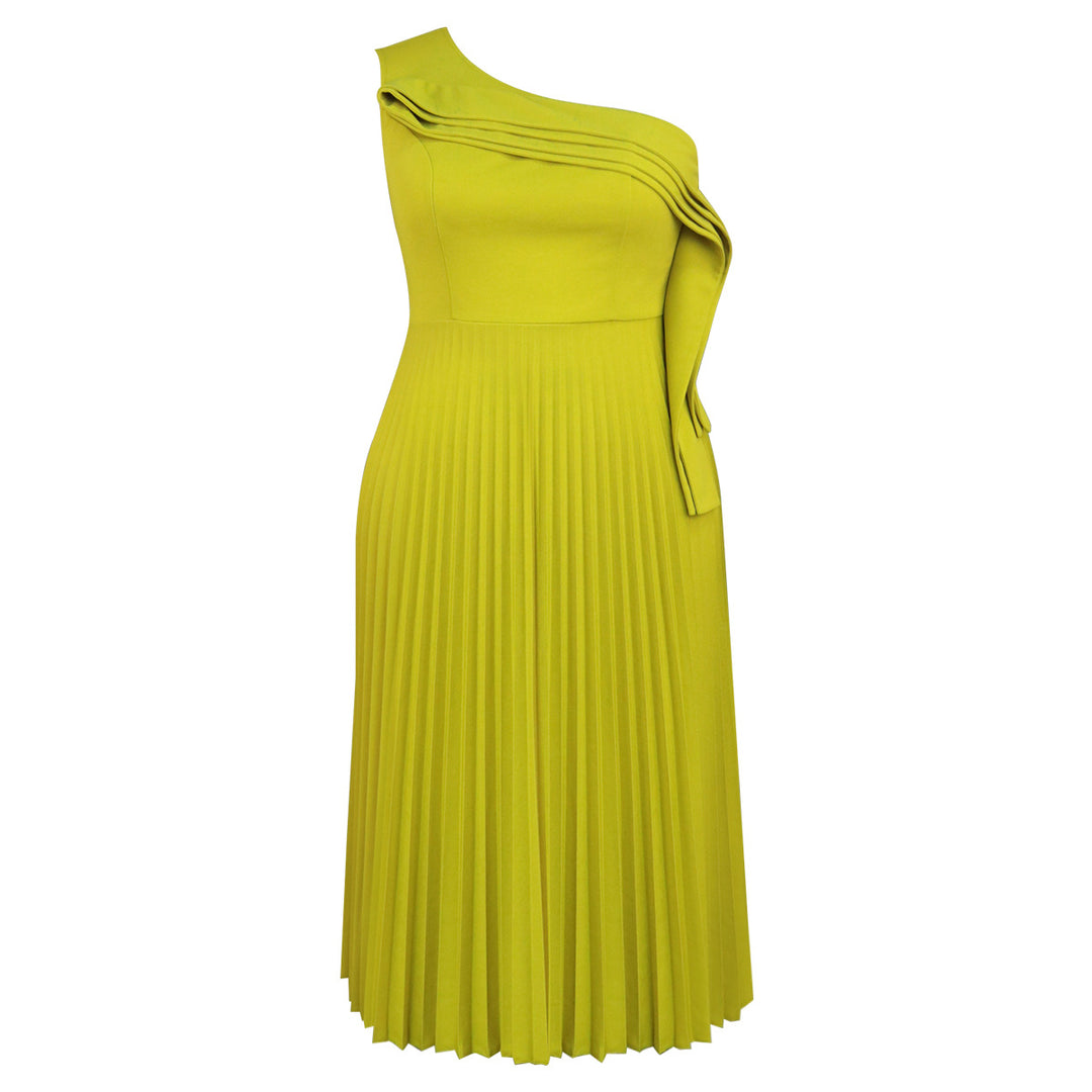 Dame Elegant Wickelkleid med asymmetrisk Ruffle-design Skovae