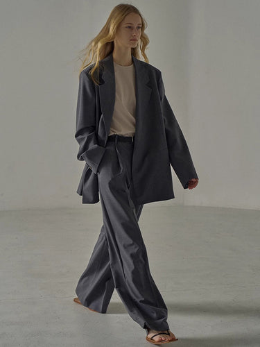 Dame Elegant Oversized-Blazer med moderne snit og generøse lommer Stilla