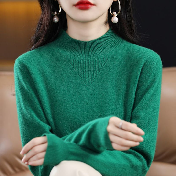 Damernes fine sweater med høj krave og elegante detaljer Stilla