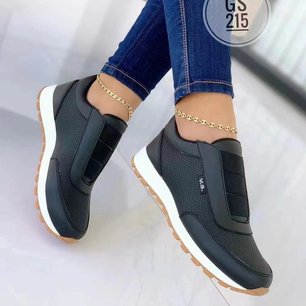 Dame sport sneakers med elastisk rem og åndbar mesh-overflade Stilla