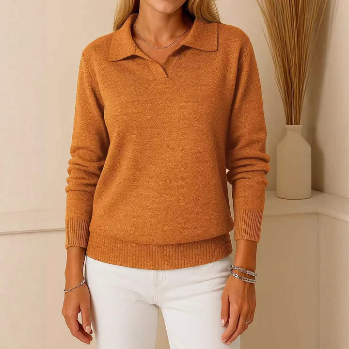 Kvinders høj kvalitet polo-stil sweater Stilla