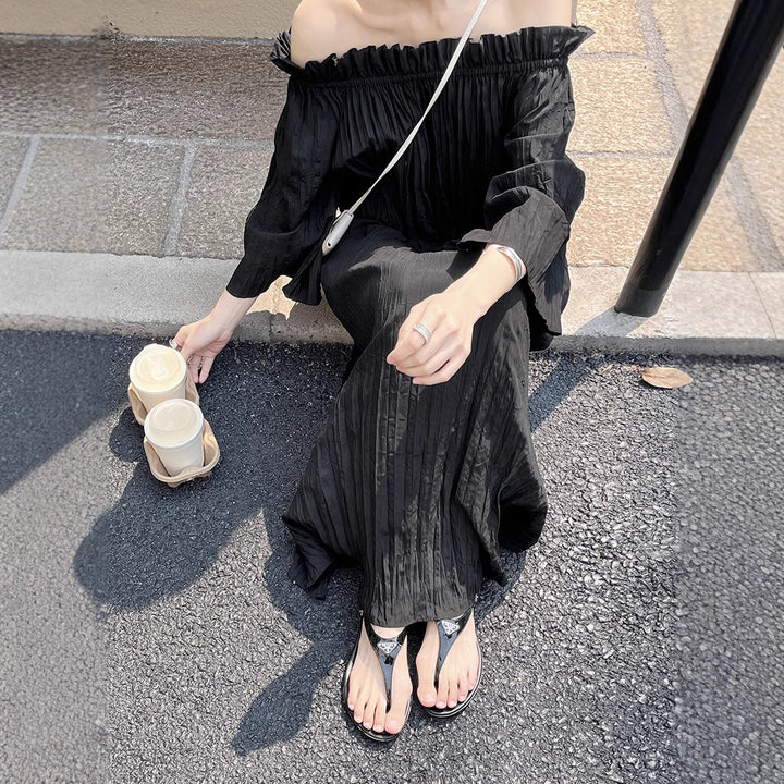 Dame løst skåret jumpsuit med elastisk bånd Stilla
