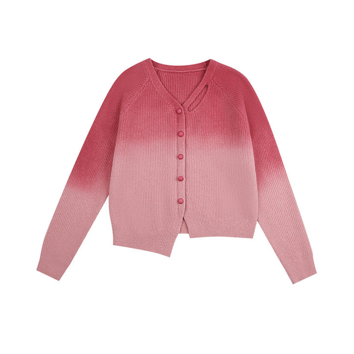 Kvinders angora cardigan med moderne udskæringsdetaljer Stilla