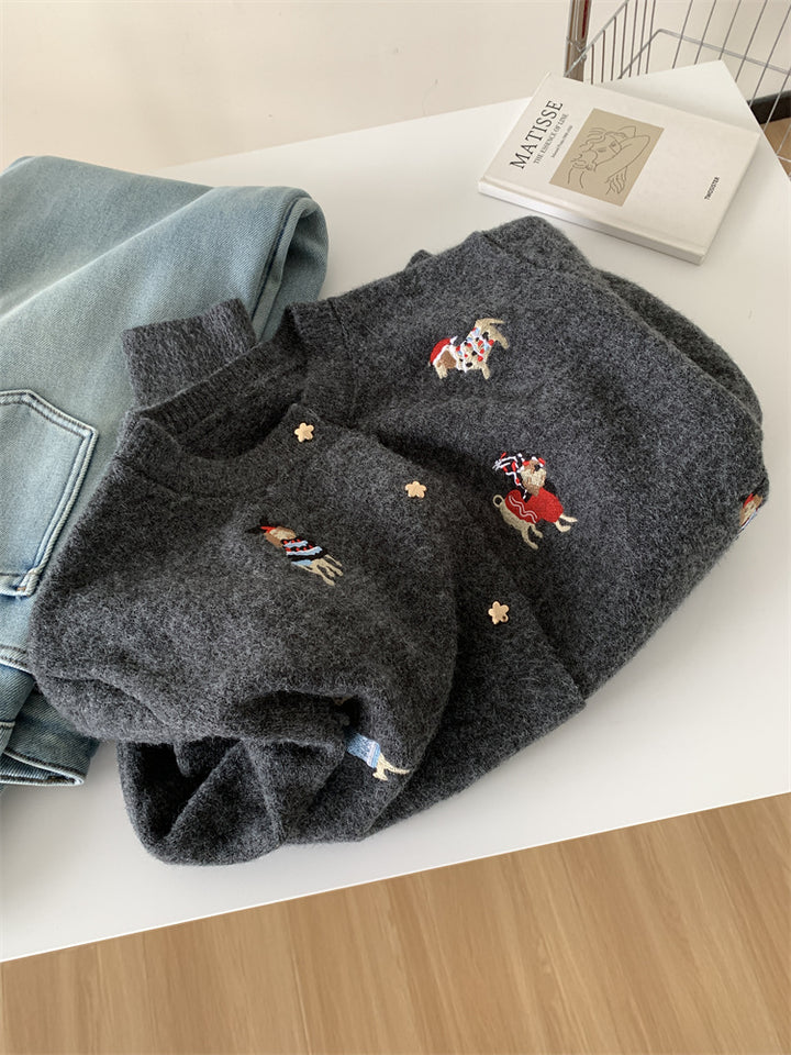 Dame cardigan med farverigt broderi design og elegant snit Stilla