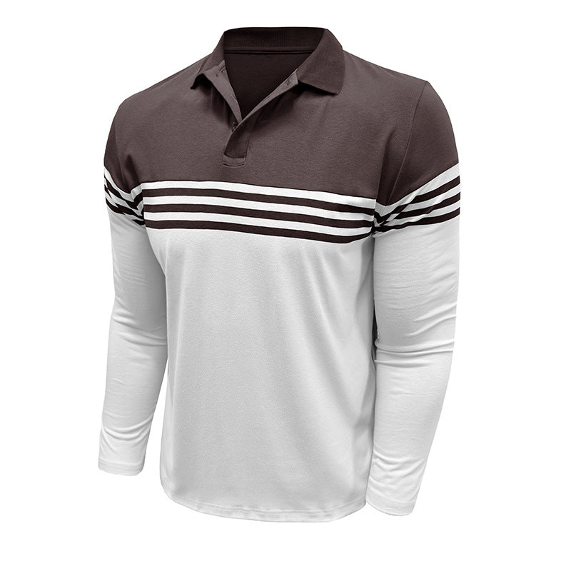Herrer Poloshirt med moderigtigt stribemix og kvalitetsbomuldsstof Stilla