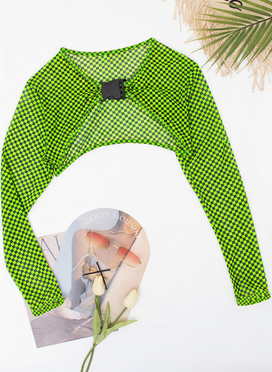 Dame one-piece badedragt med mode cut-out og lange ærmer Skovae