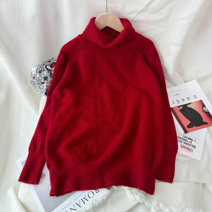 Kvinders sweater med høj krave lavet af blødt cashmere-blend Stilla