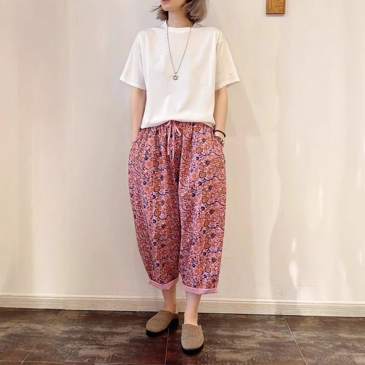 Femme Letvægt Blomsterprint Pyjamabukser Stilla