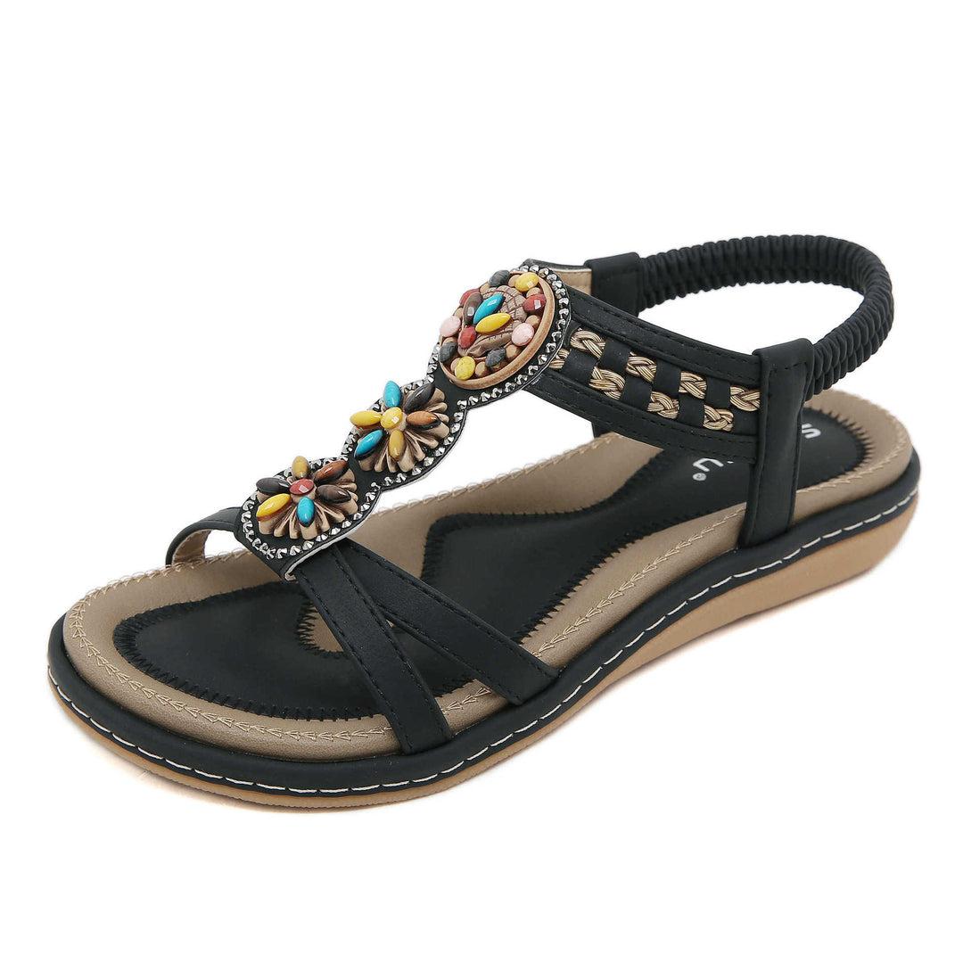 Dame Komfortable Sandaler med dekorative Perler Stilla