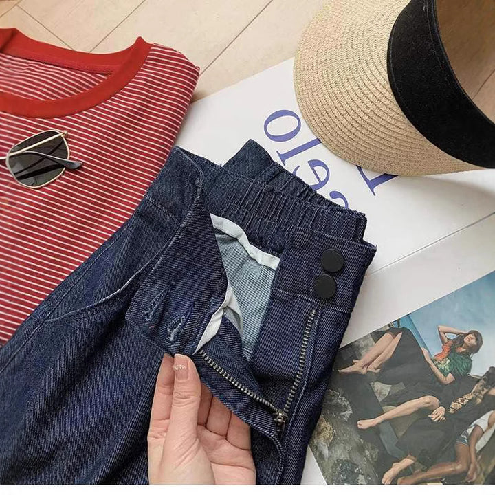 Dame Lette Denim-Shorts i Casual-Stil Stilla