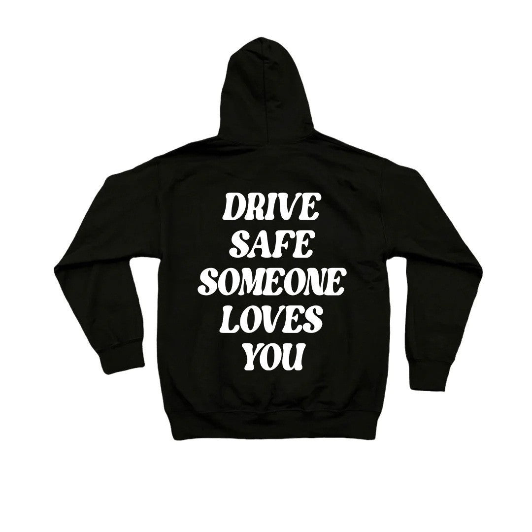 Kvinders hætte sweatshirt med inspirerende tekst og afslappet pasform Skovae