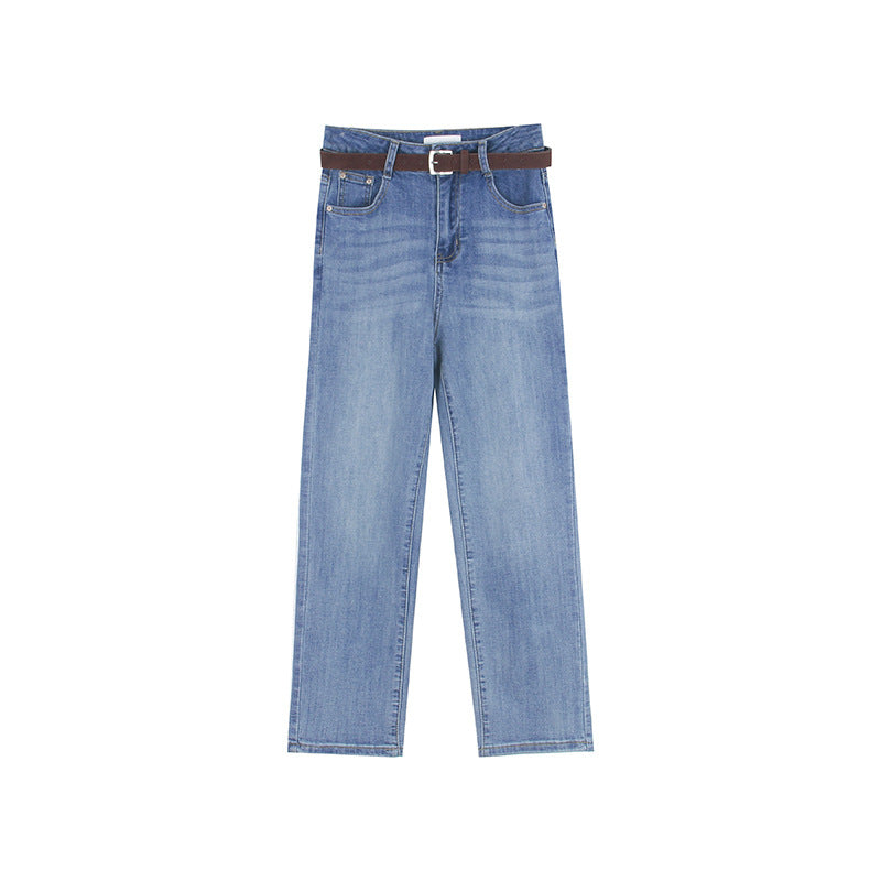 Damer Højtskåret Jeans med afslappet snit og frynset kant Stilla
