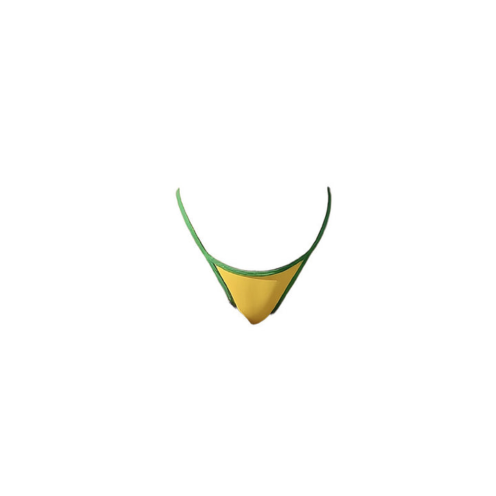 Dame Fantastisk Crop-Top med brasiliansk grafikdesign og matchende string-tanga Skovae