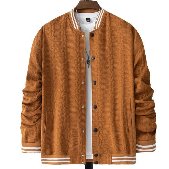 Herrer afslappet collegejakke med struktureret design og sporty accenter Stilla